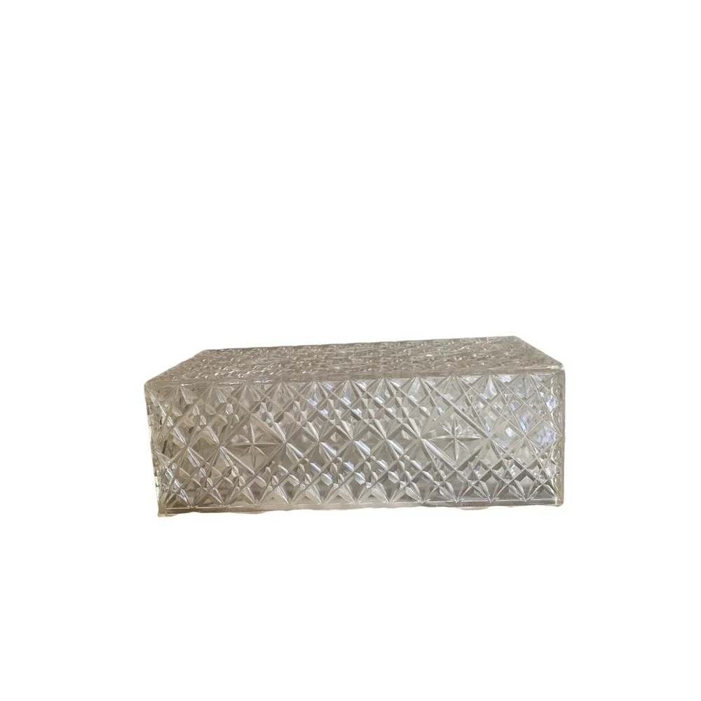 Clear Plastic‎ Starburst Mid Century Open Vanity Box Storage